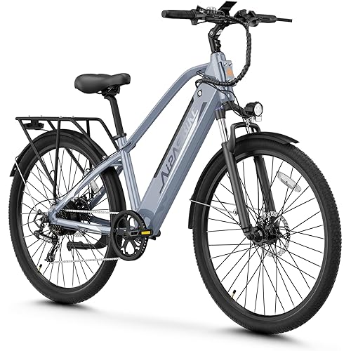 C2 Electric Bike for Adults, 1100W Peak Motor & 48V 11AH Battery Ebike, 26" Tire Electric Bike, 28MPH, 7-Speed, 62Miles Range with Charging Port