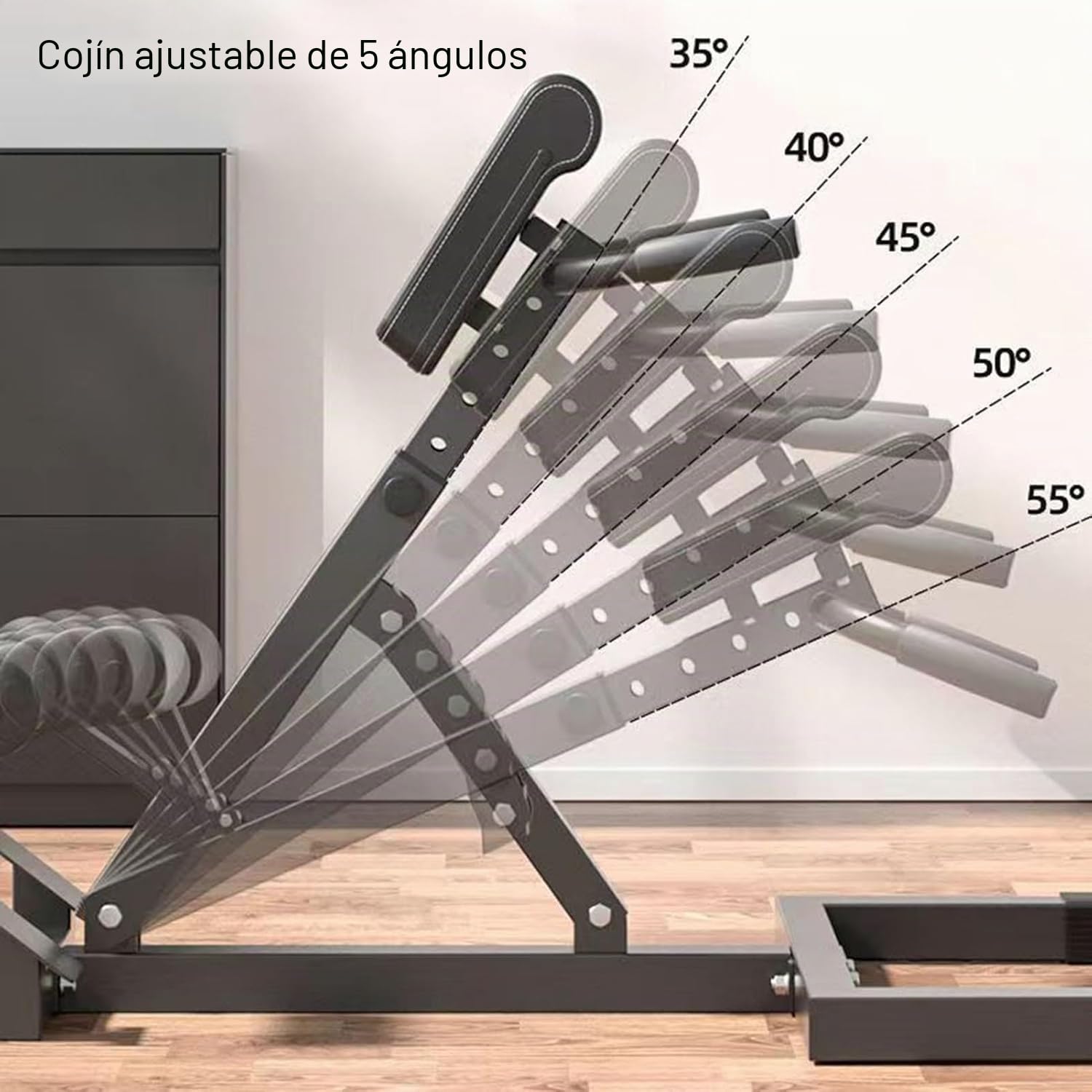 Fitness Silla Romana Hyperextension con Extensión: 5 - Inclinación ajustable en el nivel, entrenamientos de espalda/ab/glute, capacidad 150kg Equipo de gimnasio en casa