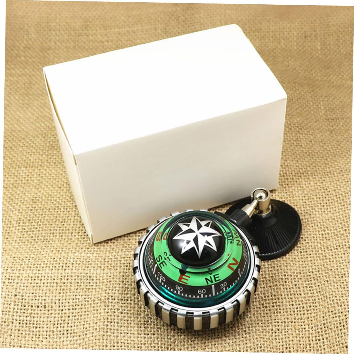 Zerodeko 2pcs Adjustable Dashboard Compass with Suction Cup for Car Boat Truck Navigation Abs Material Green Colorful Ball Guide for Outdoor Activities