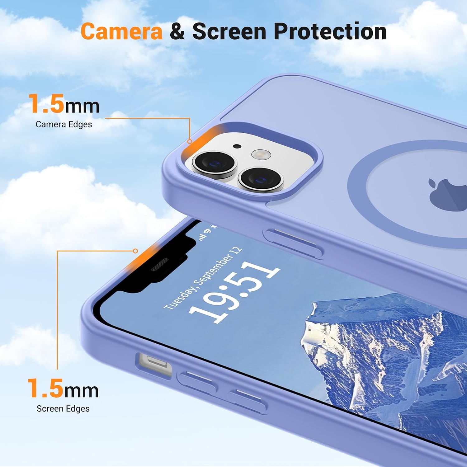  for iPhone 12 Case/iPhone 12 Pro Case Blue Purple thumbnail