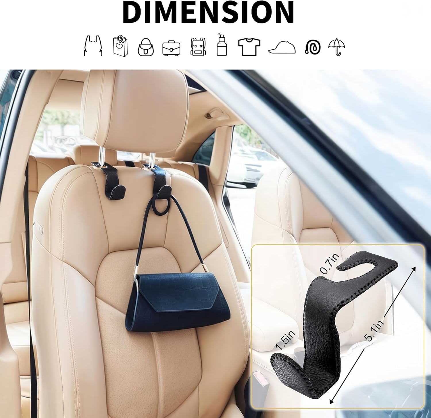 Crochet siège Auto pour MG HS Trophy 2024 2025 2026