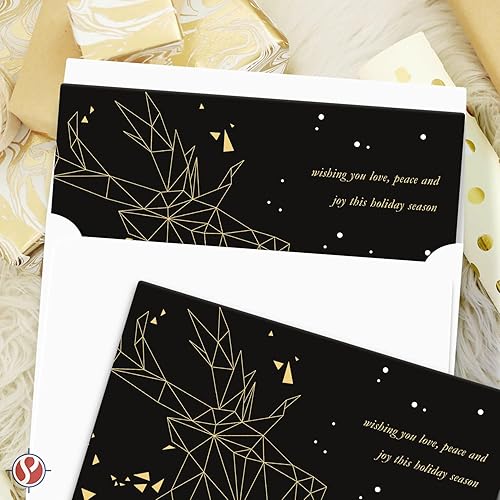 Miniatura 6 de Tarjetas de felicitación de feliz año nuevo 2026 – Wishing You Love, Peace & Joy – Invitaciones navideñas de Navidad, agradecimientos, anuncios,