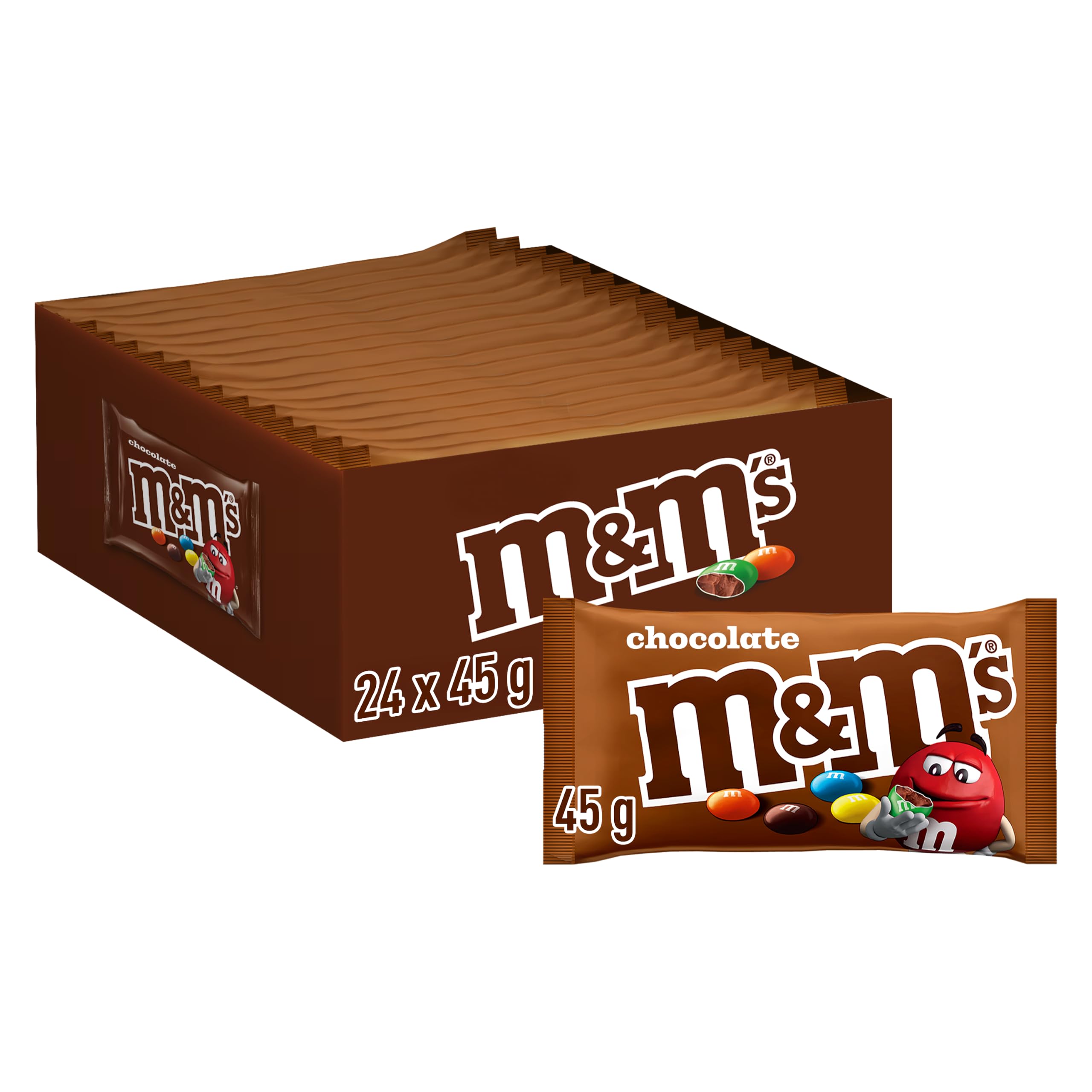 M&M'S Schokolinsen, Schokolade Großpackung für Halloween Snacks 24x36g