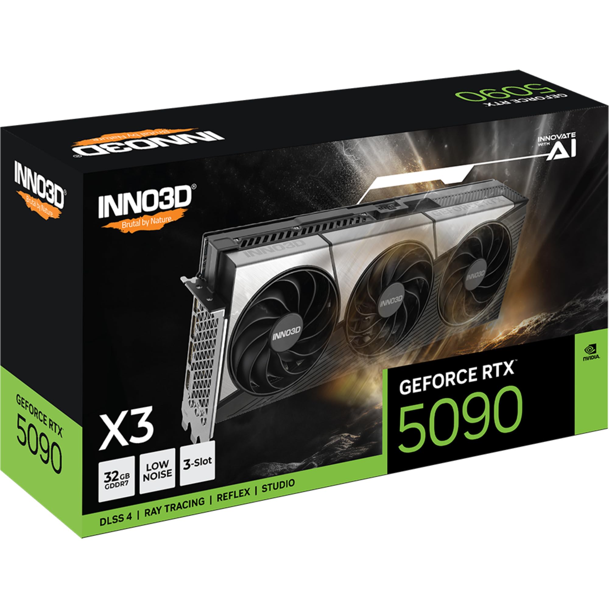 新品未開封 INNO3D GeForce RTX 5090 X3 INNO3D Placa de vídeo NVIDIA GeForce RTX 5090 X3 32GB GDDR7