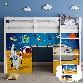 Astronaut Bunk Bed Curtains - 45H Premium and Customizable Cartoon Loft ...