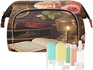 Kigai Vintage Music Roses Makeup Bag Cosmetic...