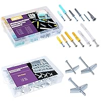 Vista 1 de Swpeet Kit de tuercas de mariposa con kit de achors huecos para paneles de yeso