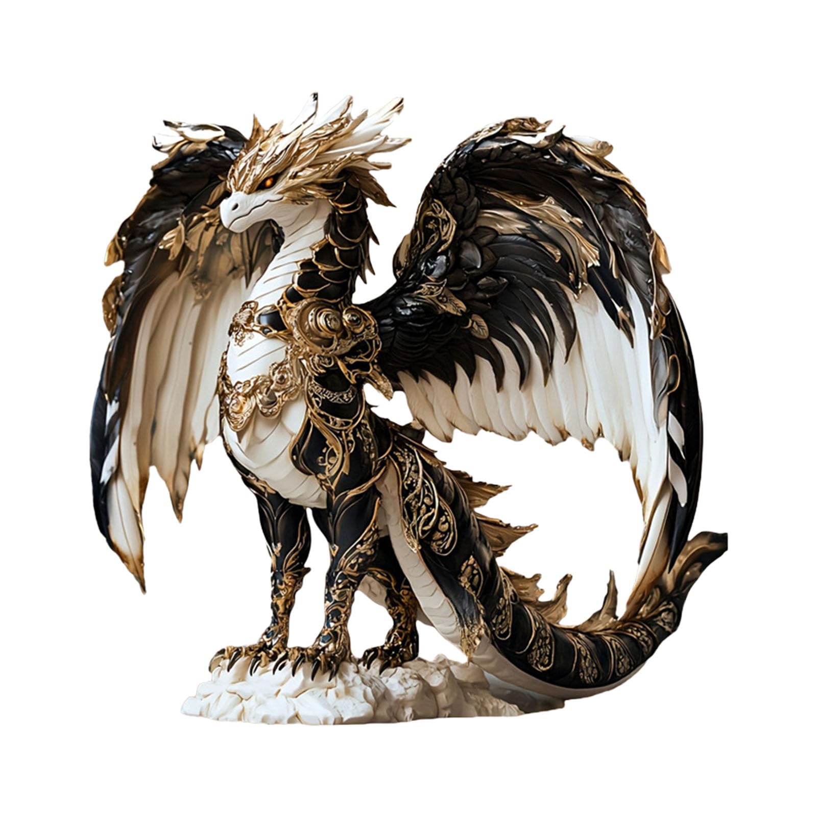 Oxxggkao Resin Dragon Statue Collectible Figurines Modern Home Décor Sculptures for Bedroom, Bookshelf or Desk Ornaments Acrylic Dragon Figurine