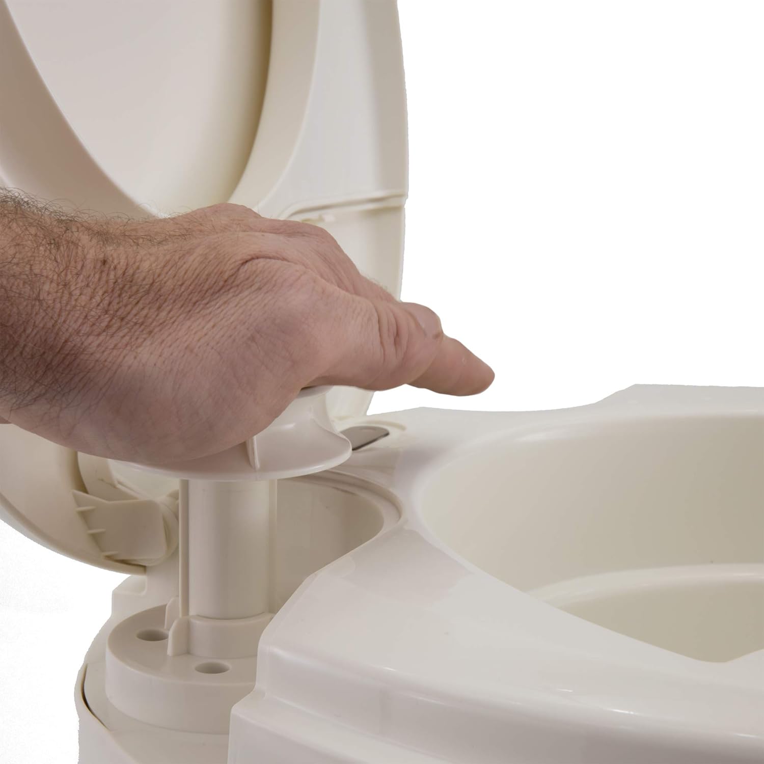 RecPro Newavo Evo Portable Camping Toilet | for RV and Camper | Convenient Floor Mount | 5.3Gal Capacity