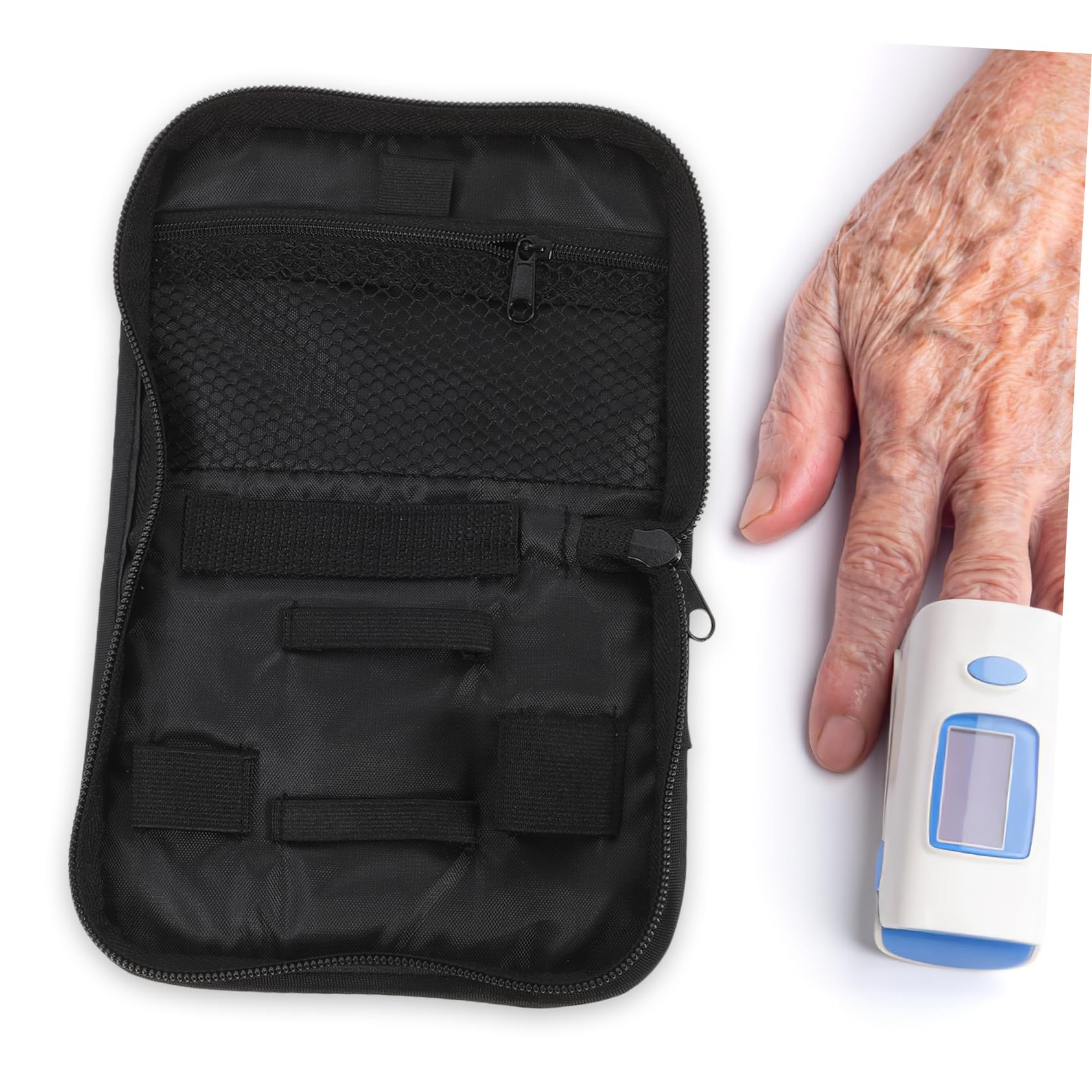 minkissy 20stücke Aufbewahrungstasche Für Blutzuckermessgerät Tragbare Oxford Tasche Schwarz Für Fingerstick-tests Für Unterwegs Und Reisen Mit Optimalem Schutz Vor Stößen Und