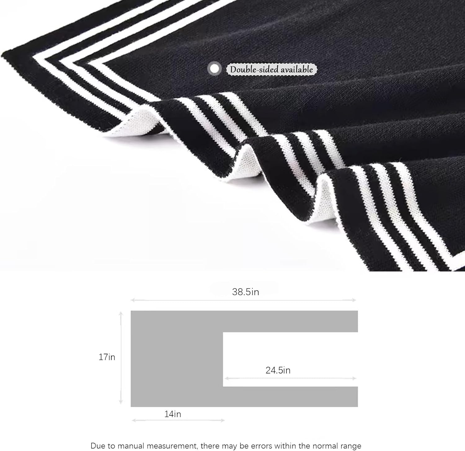 Women's Fashion Sweater Knitted Knotted Shawl, Double-sided Sweater Shawl, Wraps for Women, Travel Casual Scarf - Image 6