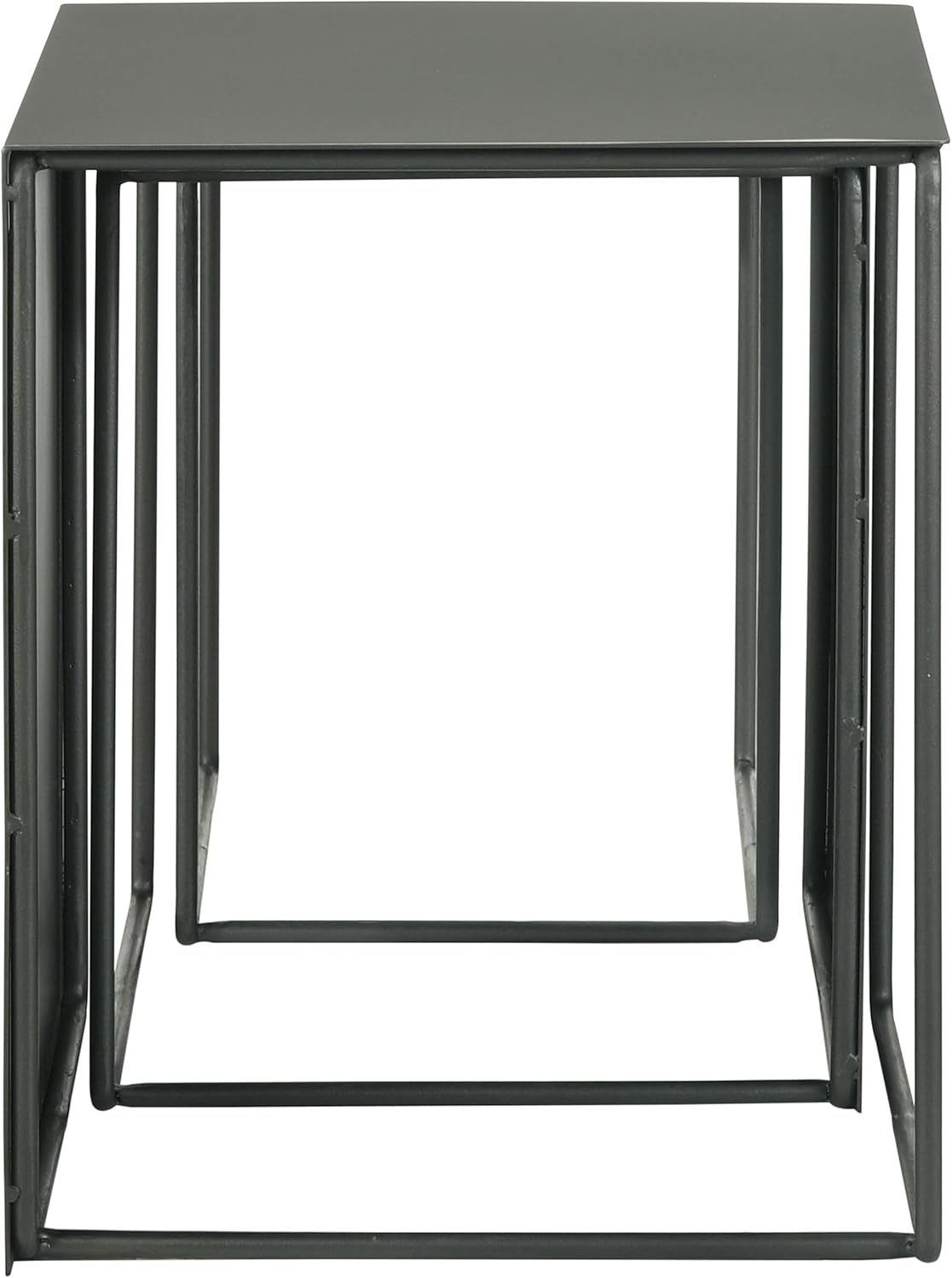 Coaster Home Furnishings - Imez - 3-Piece Rectangular Metal Nesting Table Set with Iron Construction and Sled-Style Base - Contemporary - Living Room - Gray - 930250