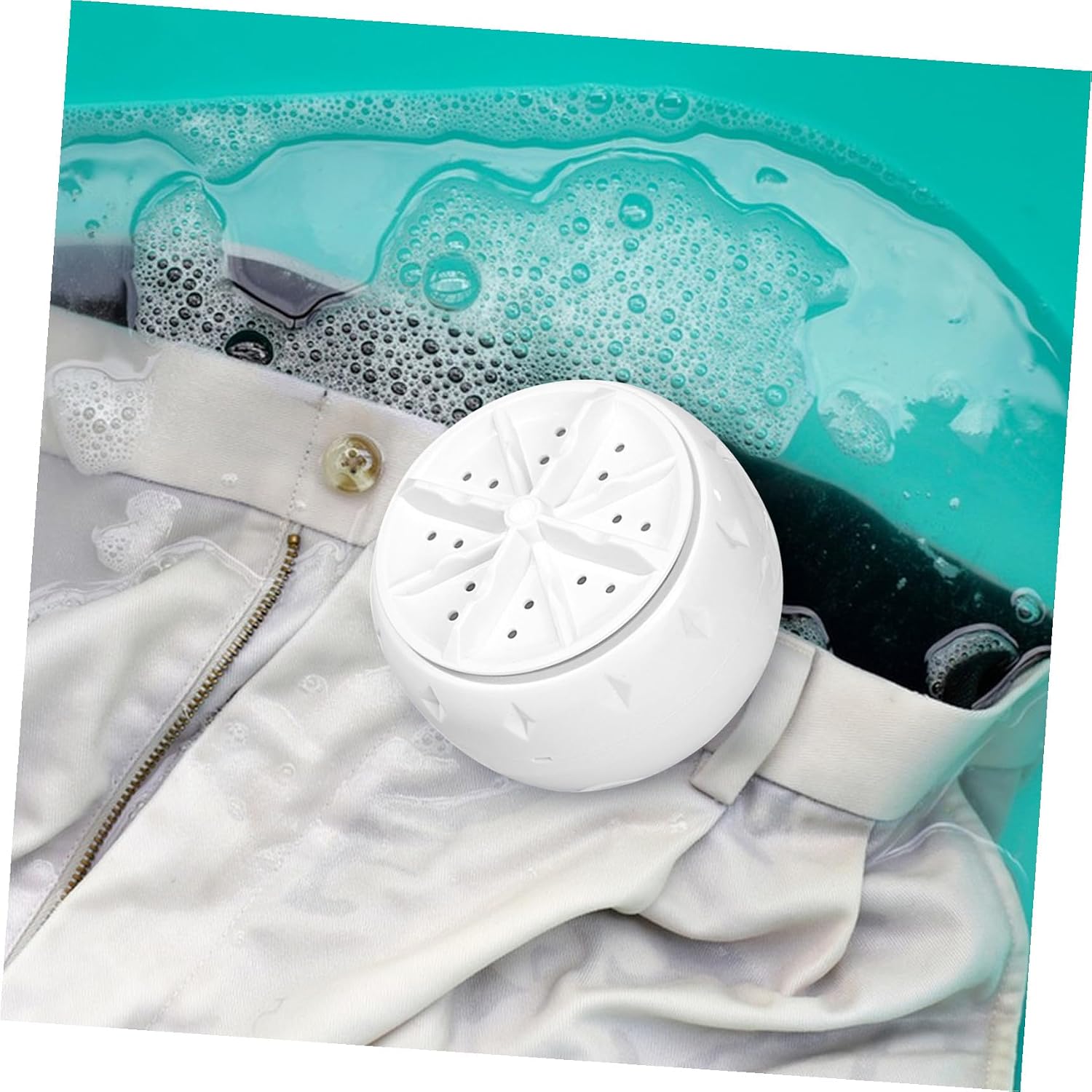 Portable Mini Turbine Washing Machine Small Portable Washer for Rv Travel and Home Use, USB Powered Ultrasonic Hand Washing Clothes Laundry Tub, Compact Tabletop Washer