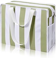 DIXEIGHT 38L Waterproof Sandproof Beach Tote Bag for Women - Large Utility Shoulder Pool Bag with Zipper & Foldable Bottom Pad