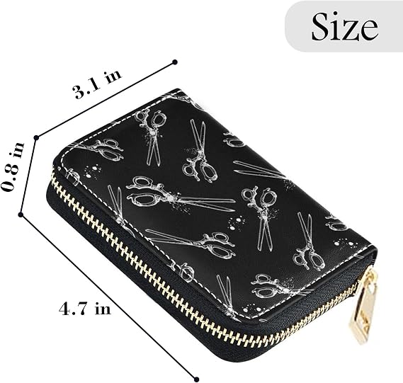 RFID Credit Card Holder Wallets for Women, Leather Zipper Card Case Accordion Wallet for Ladies Gift, Color-A011, Wallet