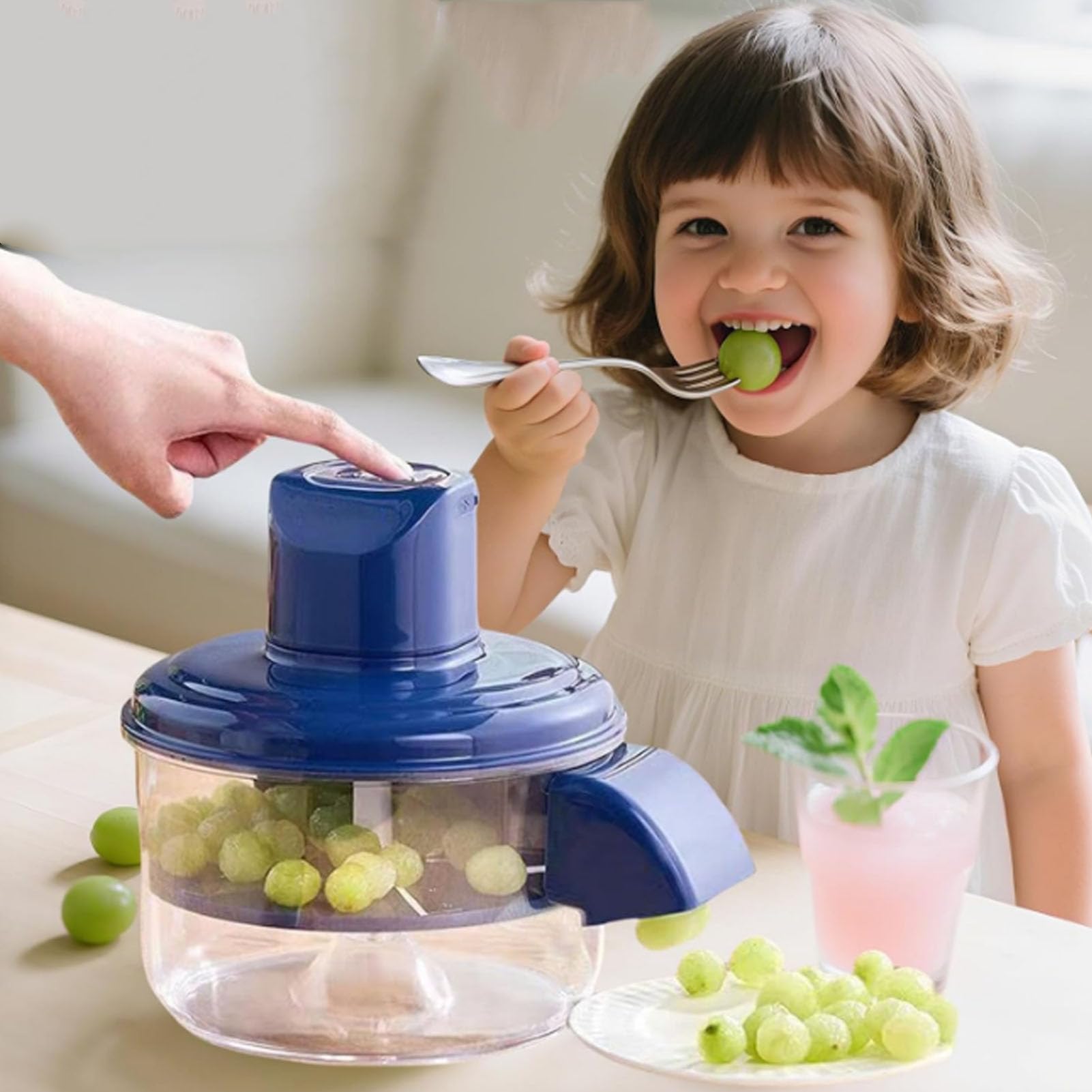 Bewinner Sbucciatrice Elettrica Ricaricabile per Uva, Aglio e Frutta Piccola - Macchina Automatica Domestica per Rimozione Pelle Facile