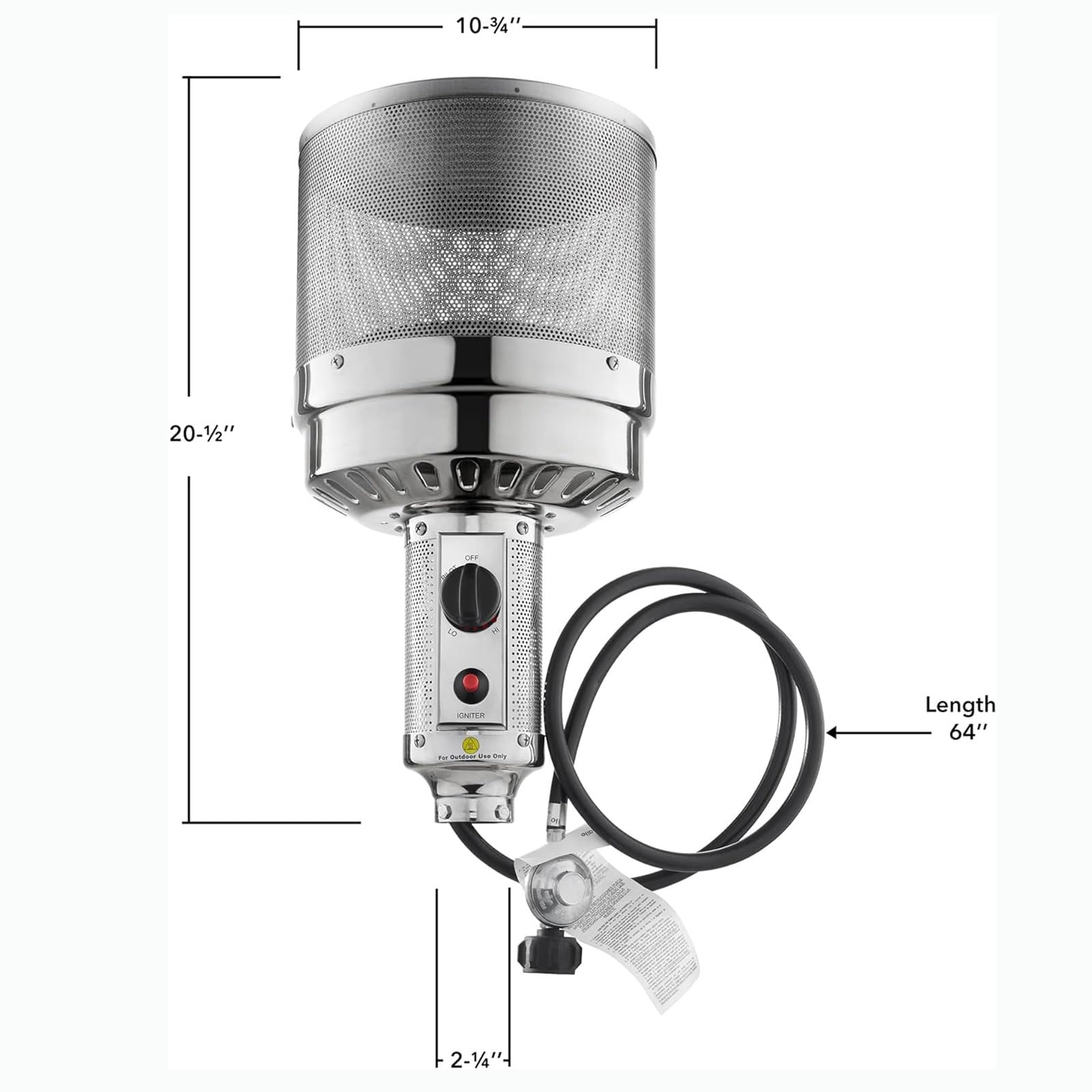 Propan Terrassenheizer Brenner, Heizpilz Replacements, Mit Piezo-Zündsystem, Für Propan-Heizstrahler-Zubehör(2.5"/56mm)