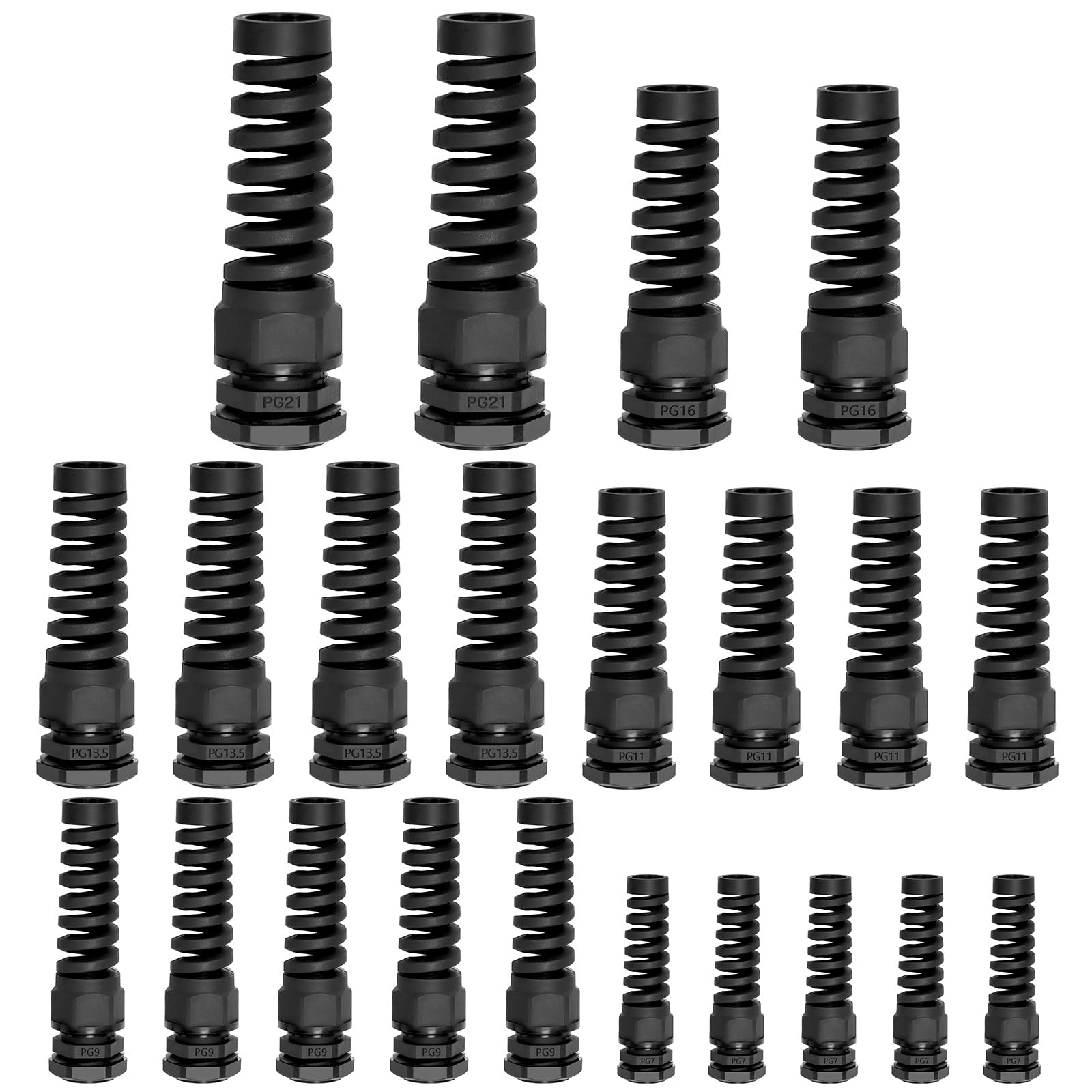 Prensaestopas en espiral Glarks para reparar cables pelados por torsión constante