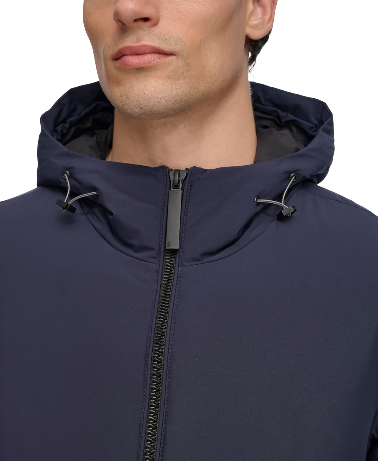 DKNY Men's Mid-Weight Zip Front Hooded Softshell Jacket - Image 5
