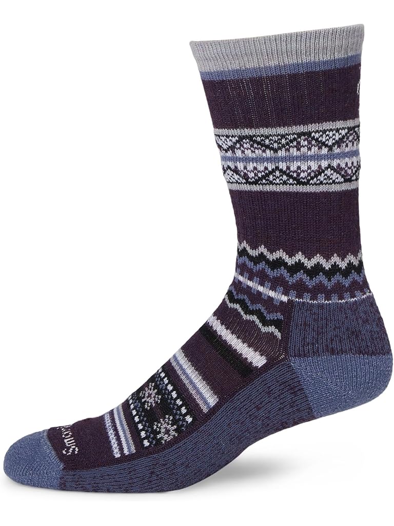 Purple Smartwool Everyday Snowed In Sweater Crew Socks