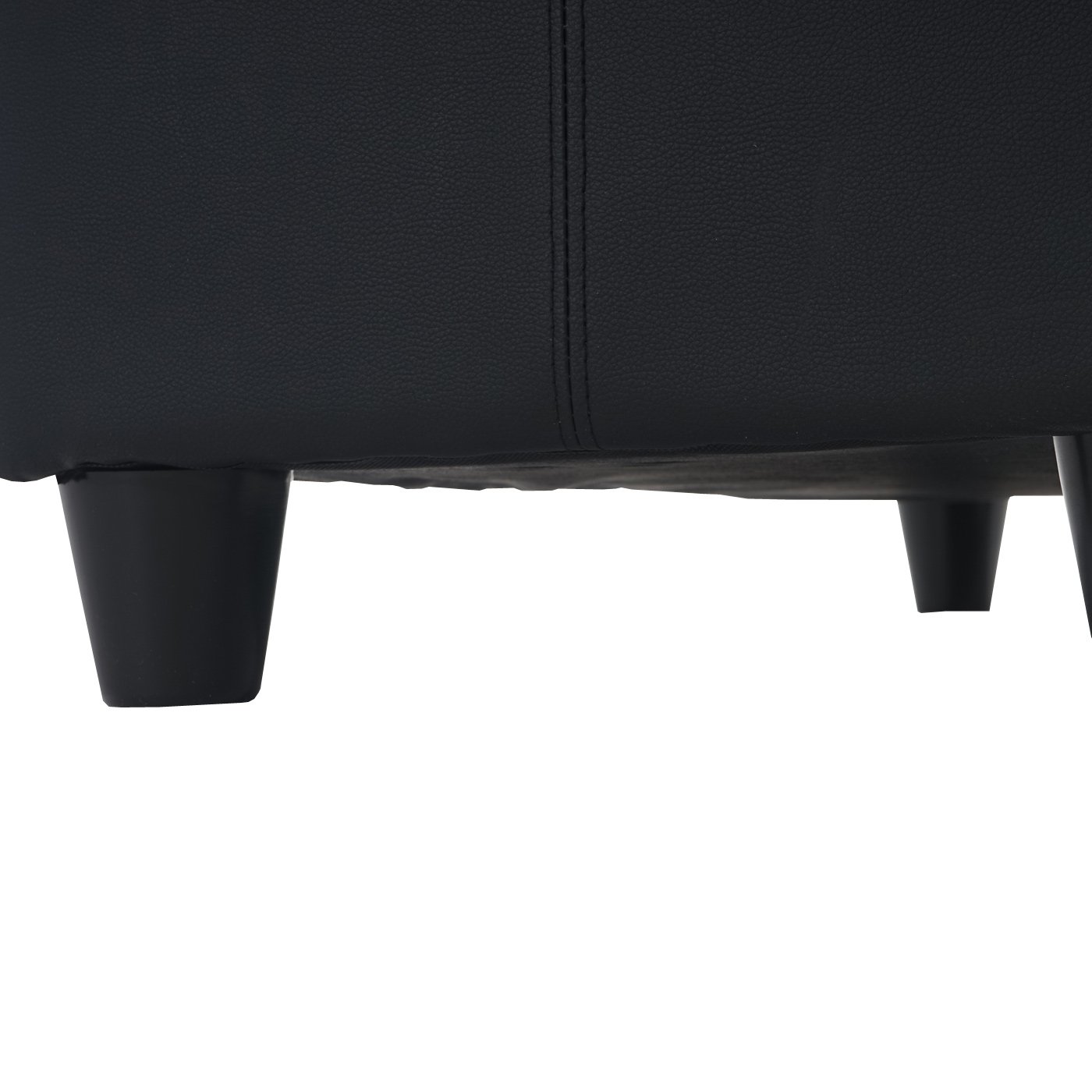Mendler Banc/Banquette/Coffre de Rangement Kriens, 114x45x45cm, Similicuir - Noir Mat