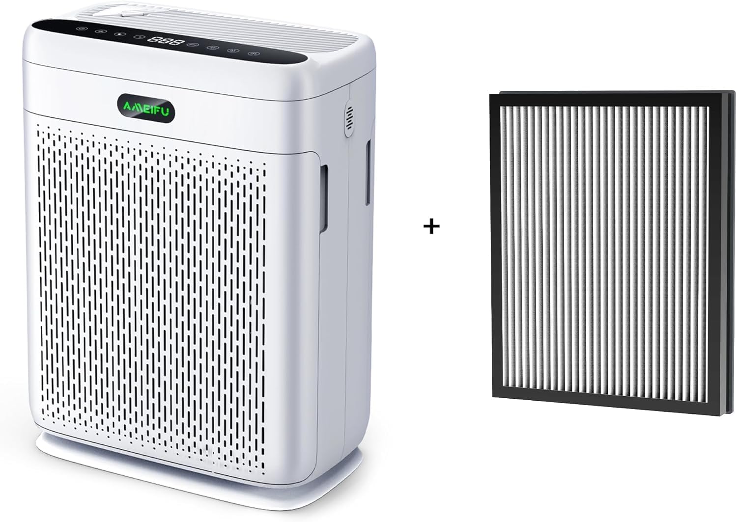Air Purifier Replacement Filter, 8 in 1 HEPA Filter F1 Air Purifier, Air Cleaner Filter, 1 PCS, White
