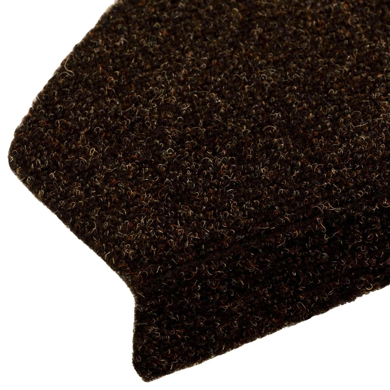 Lot de 15 tapis d'escalier autocollants, 80 x 24,5 cm, marron