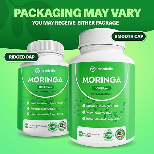 Miniatura 9 de Rosabella Moringa Cápsulas Polvo de moringa puro, energía, piel, inmune y salud intestinal, superalimento rico en antioxidantes, vitaminas