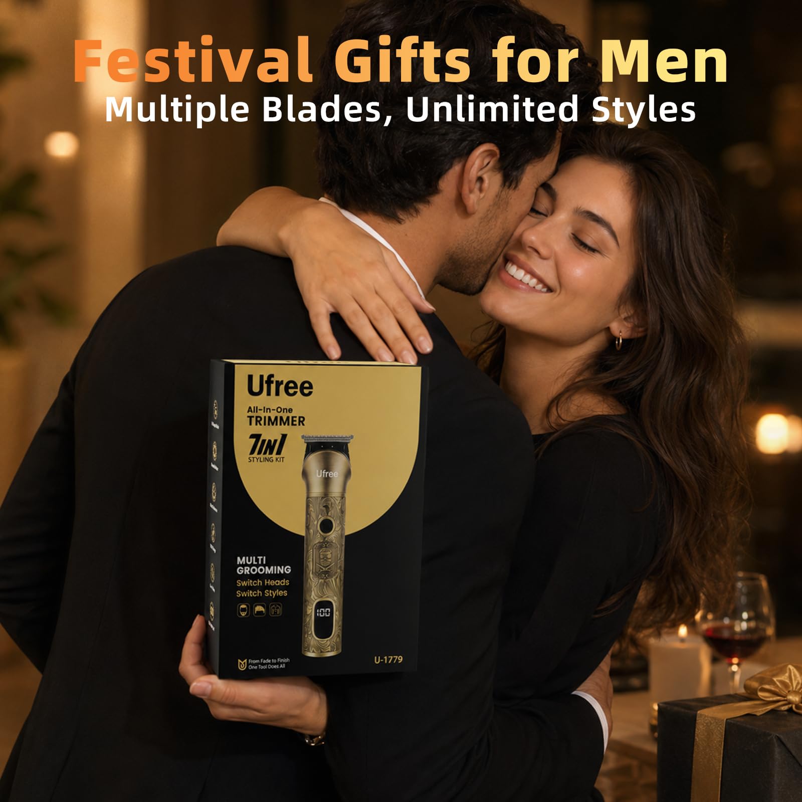 Ufree Professional Beard Trimmer for Men, Electric Shaver Razor, Men Gift