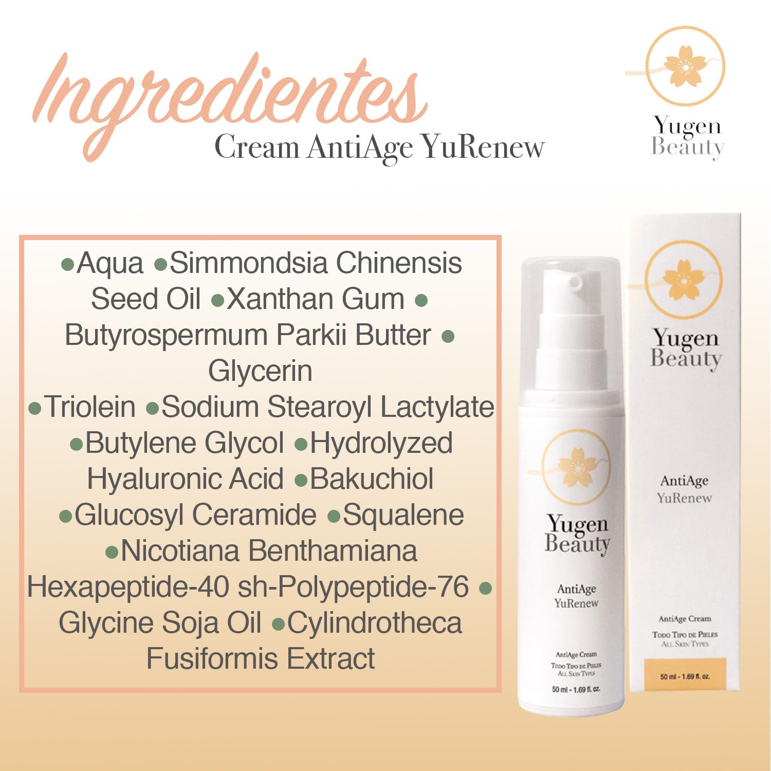 Krem do twarzy przeciwzmarszczkowy Kobieta/Mężczyzna 7 aktywnych zasad - AntiAge Cream YuRenew | Wypełniacz Głębokie Zmarszczki | Krem przeciwzmarszczkowy Ujędrniający Dzień Na Twarz, szyję i Dekolt |