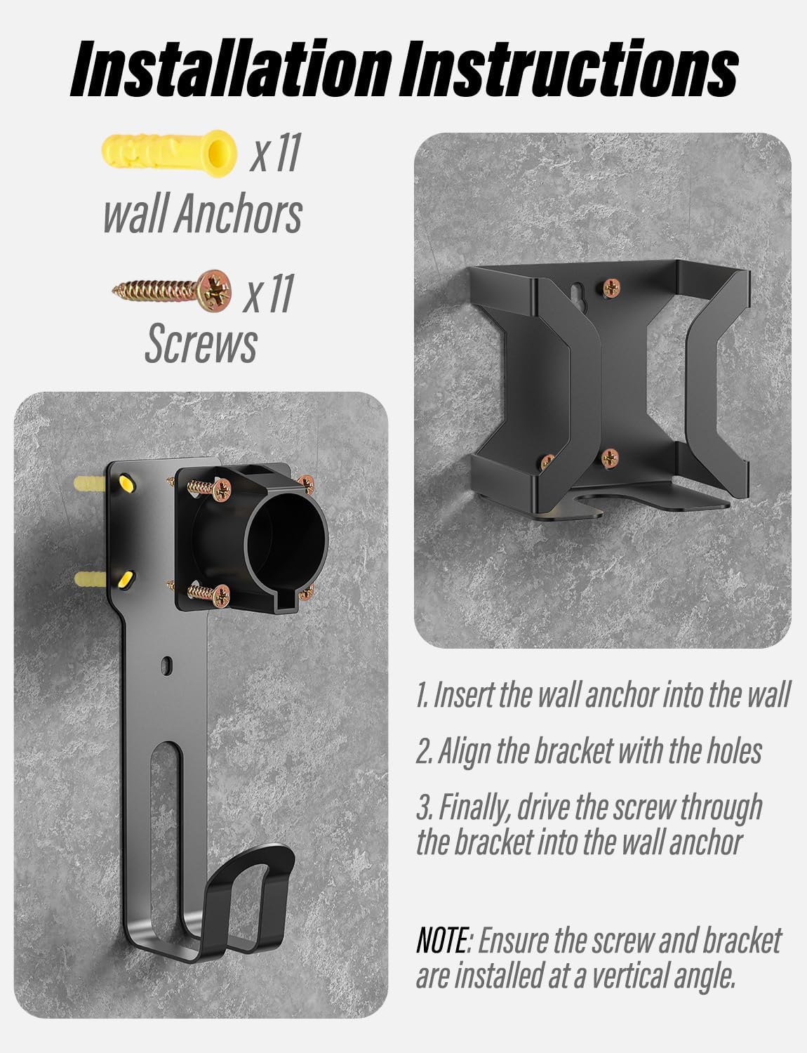 BMZX EV Charger Holder J1772, Wall Mount Kit for Electric Car Charger