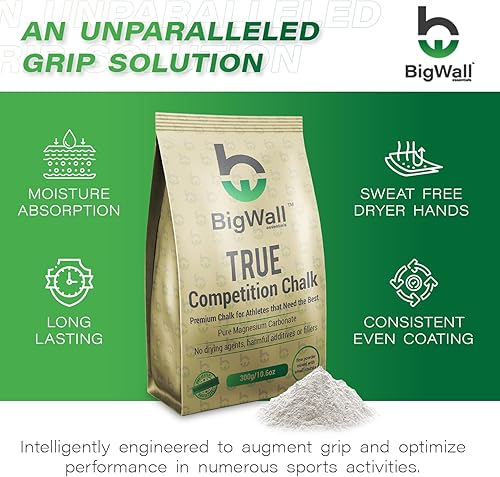 Miniatura 4 de BigWall True Competition - Polvo de tiza de 10.6 onzas, grado prémium para un mejor agarre y rendimiento, carbonato de magnesio 100% puro, perfecto
