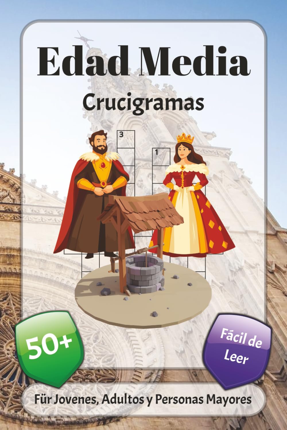 Edad Media Crucigramas: Crucigramas con fuente fácil de leer sobre caballeros, tradiciones, reinos y más | 6x9 pulgadas, 120 páginas | más de 50 ... las fiestas, las vacaciones y la relajación