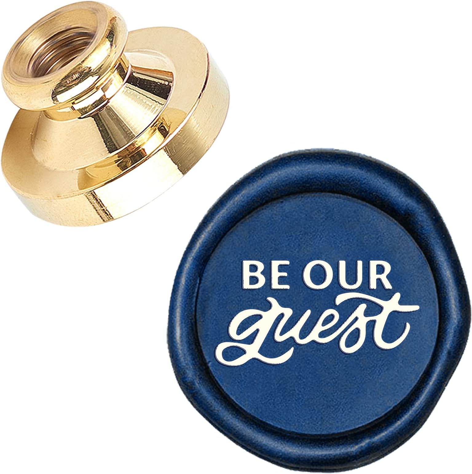 CRASPIREWax Seal Stamp Be Our Guest 25mm Vintage Sealing Wax Stamp Brass Head Only for Envelope Card Invitations Gift Wedding Halloween Christmas New Year