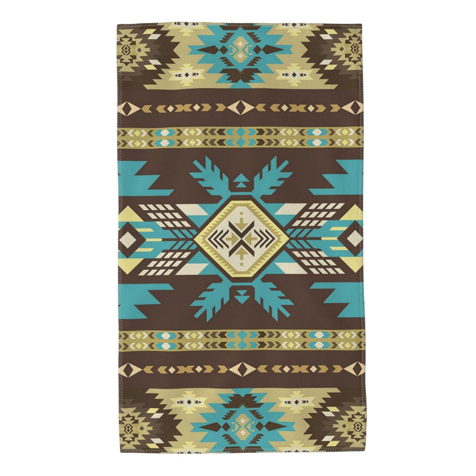Asciugamani per mani aztechi Navajo nativi del sud-ovest americano Asciugamano ultra morbido per il viso Asciugamano in microfibra altamente assorbente per bagno Cucina Palestra e spa 16 x 27,5 poll