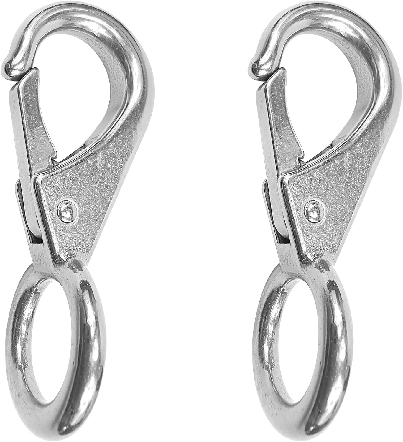Amazon.com : Amadget Stainless Steel 316 Spring Loaded Fixed Eye Snap ...