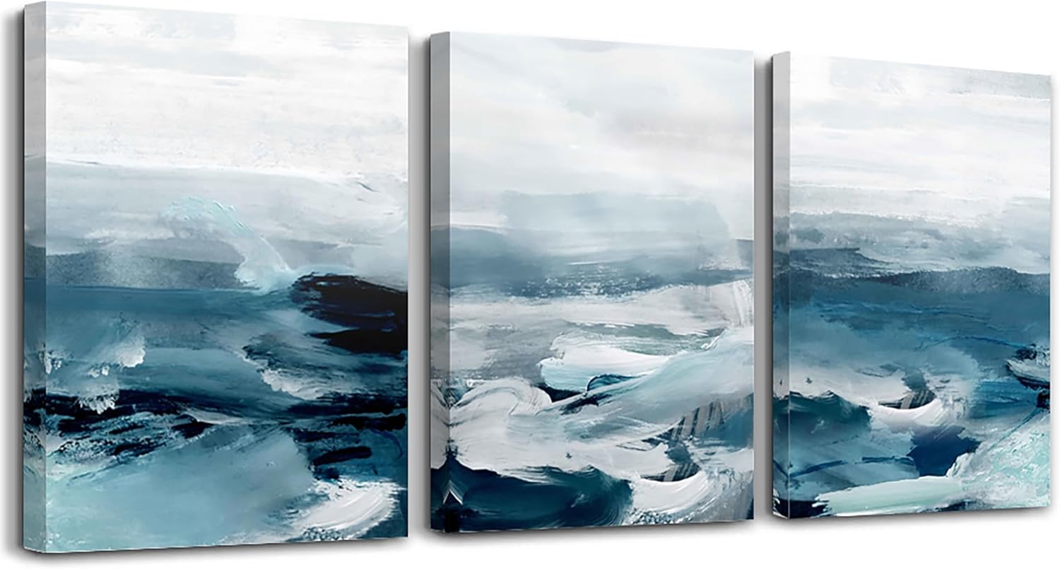 MHARTK66 Canvas Wall Art Decor: Abstract Wall Paintings, Set of 3, 20x28 Inches Each, Modern, Waterproof, UV Resistant, For Living Room, Bedroom, Office