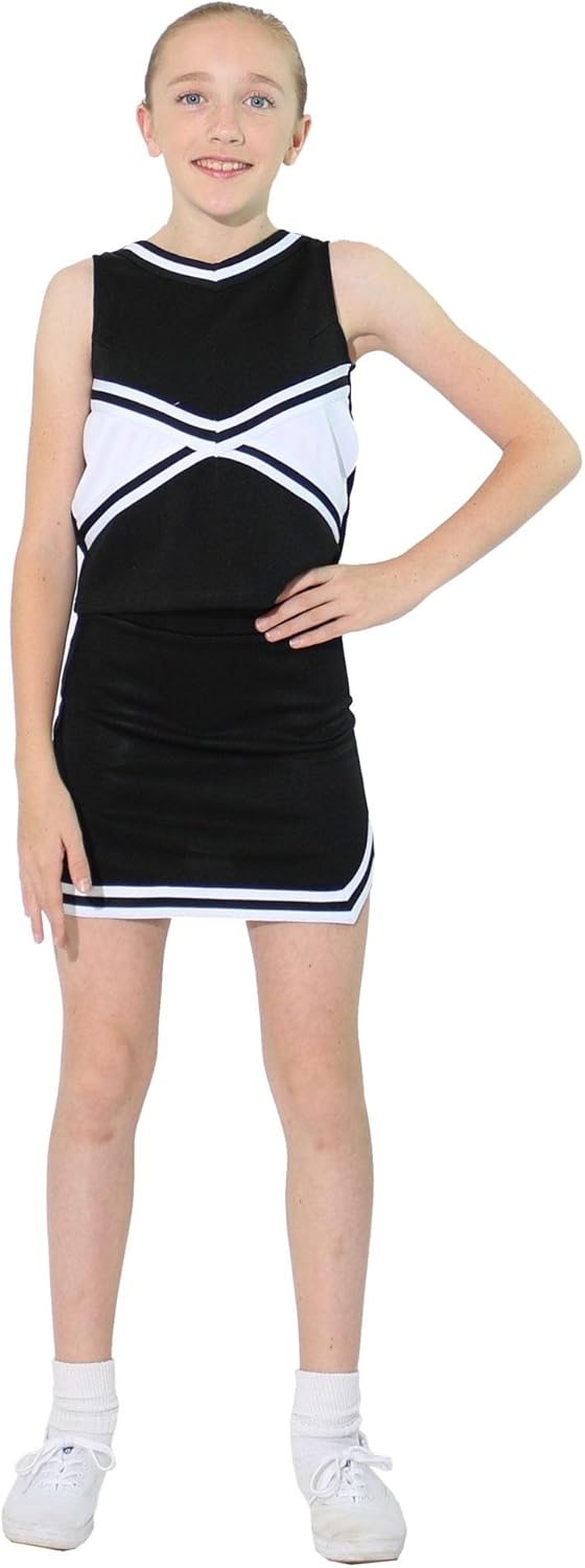 Danzcue Girls 2-Color Kick Sweetheart Cheerleaders Uniform Shell Top - Image 2
