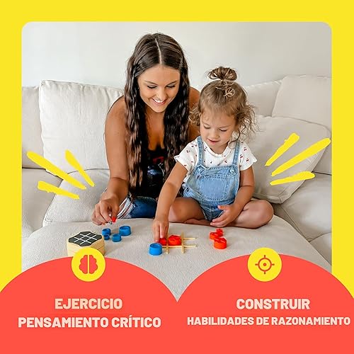 Miniatura 4 de GiiKER Juego Tic Tac Toe Bolt, Juegos de Mano Originales 3 en 1, Juegos de Viaje Portátiles para Viajes en Coche, Idea de Regalo de Juguetes para