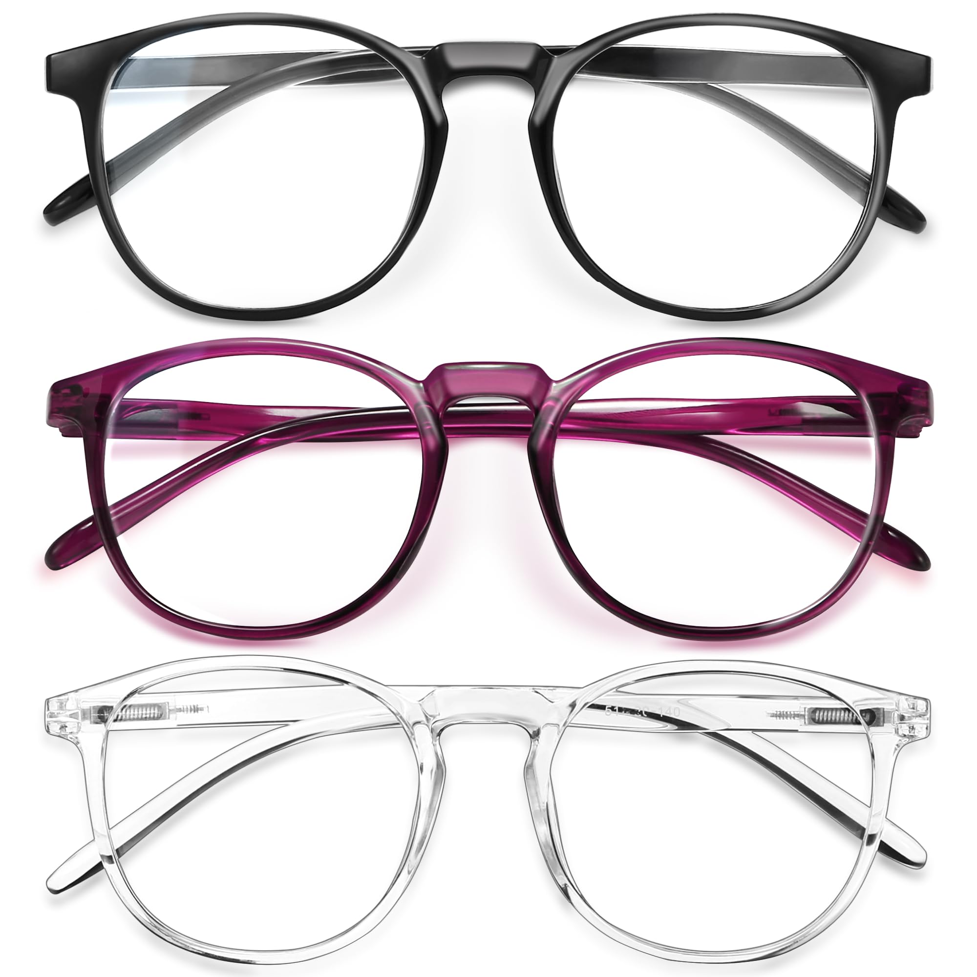 IBOANN Blue Light Blocking Glasses for Women - 3 Pack