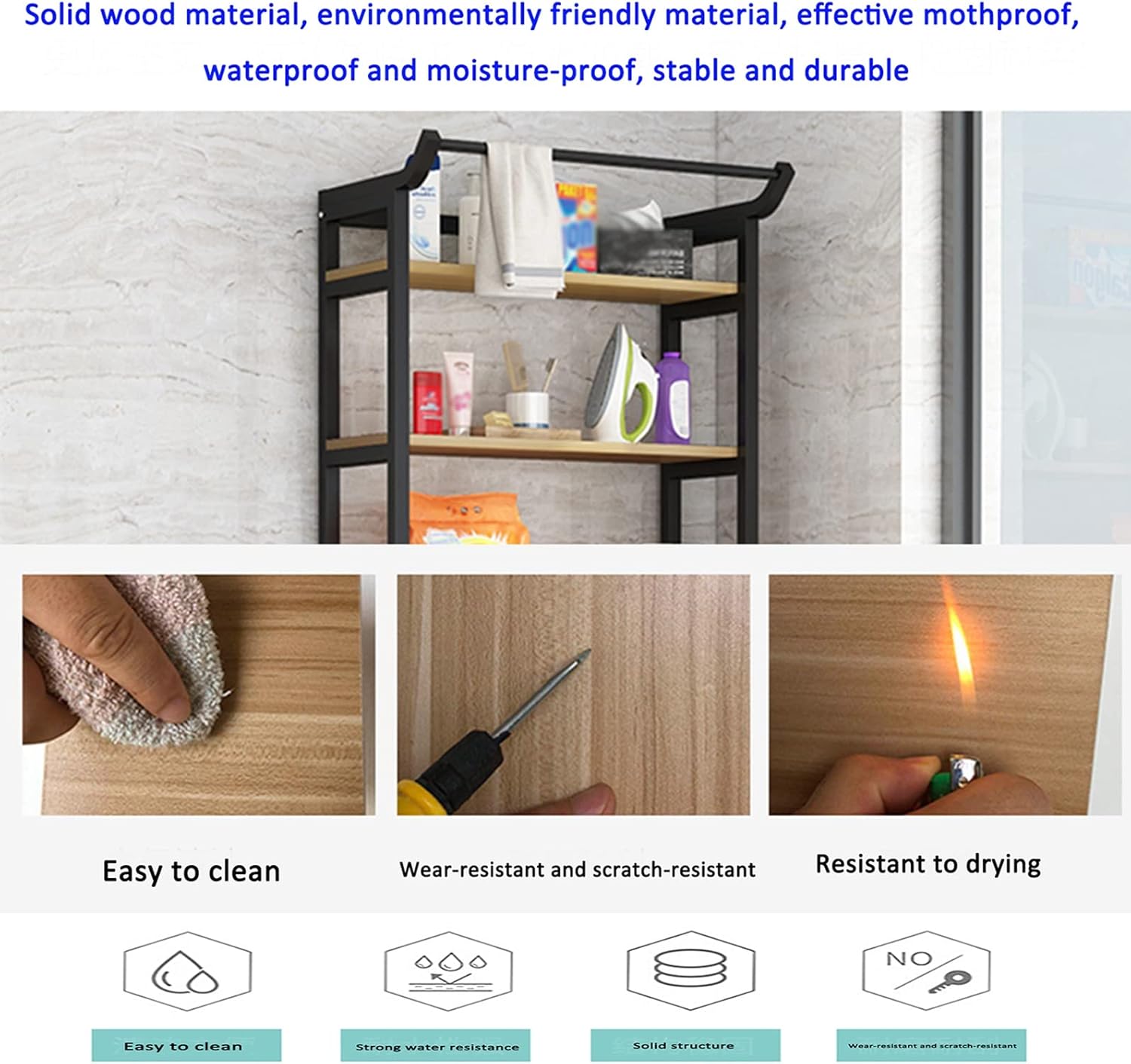 Bathroom Storage Shelves,Washer Storage Frames Floor Standing for Over Toilet,Multifunctional Floor Storage Shelf,Balcony Drum Washinghine Shelf,Bathroom/B