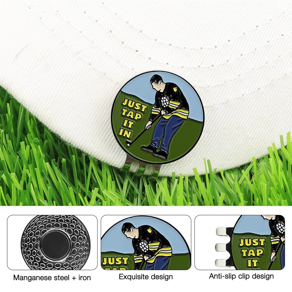 HREDZEO Magnetic Golf Ball Marker Hat Clip,Golf Hat Clip Marker with Magnetic Ball Golf Markers Ball Marker for Men Women Golfers Sports Golf Accessories Silver - Image 3