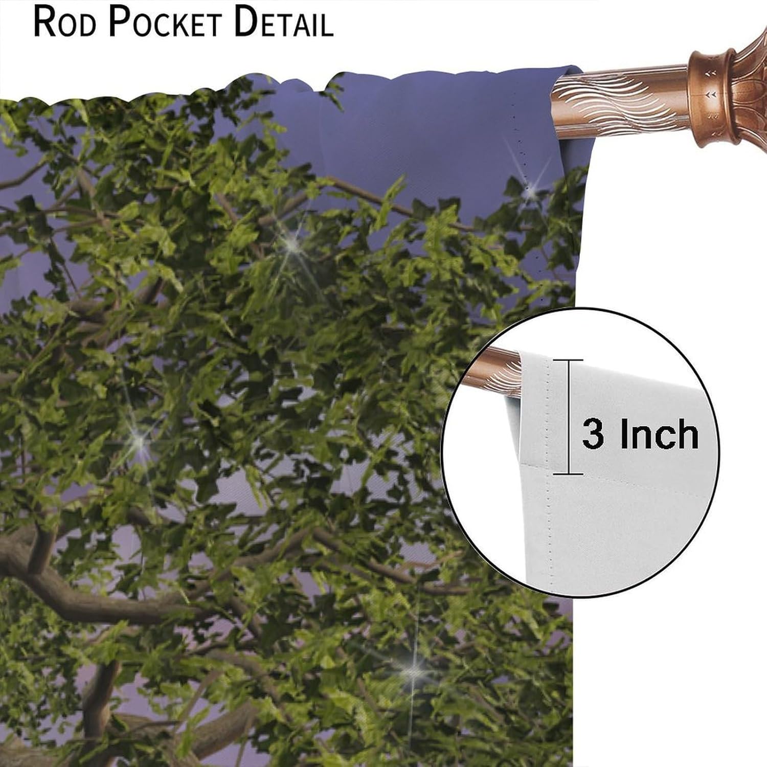 Tree of Life Curtains, Indian Mandala Boho Hippie Mystic Bohemian Goth Plants Print for Room Window Decor, Rod Pocket Blackout Drapes for Living Room Bedroom Kitchen 2 Panel Set 21" W X 45" L