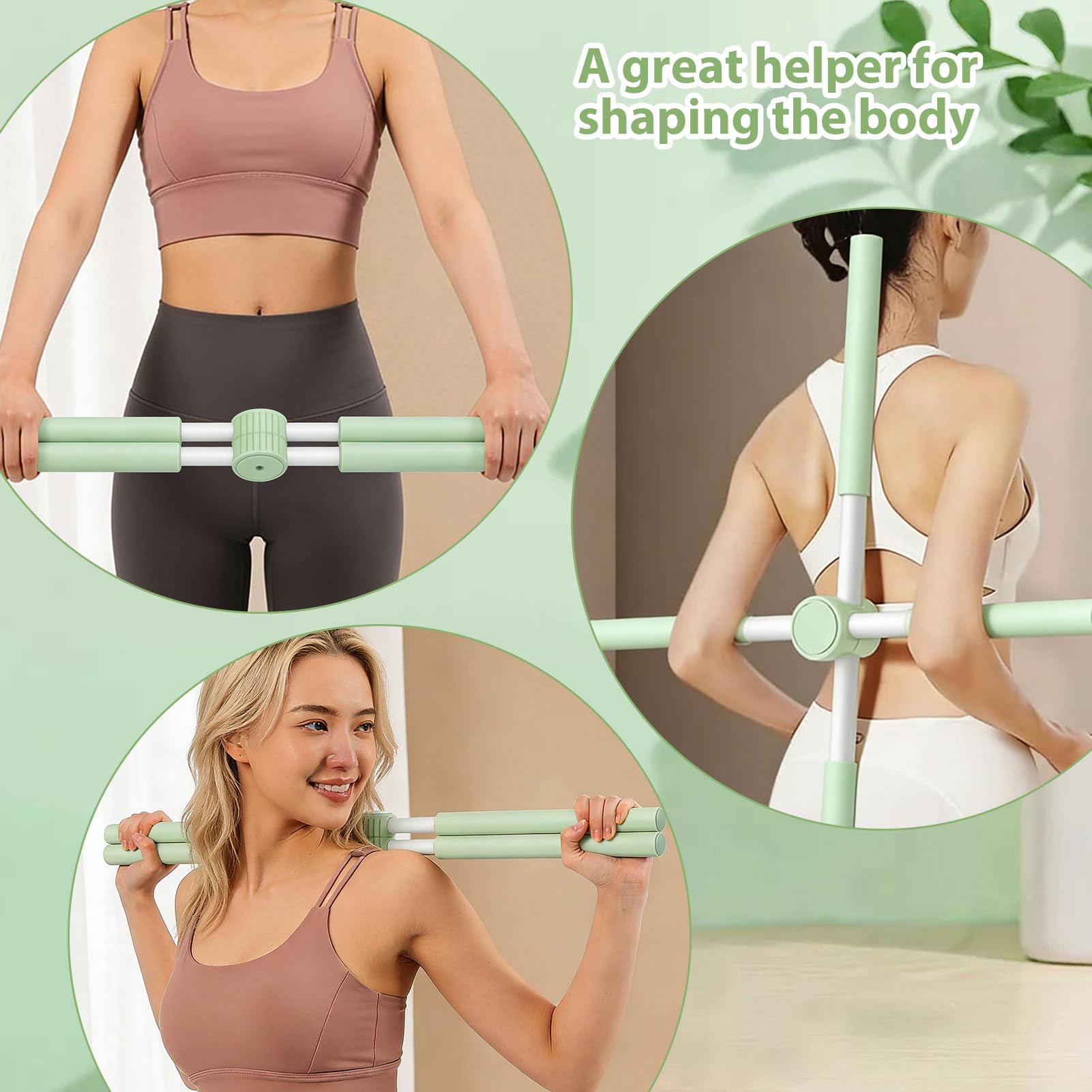 Bâtons De Yoga 80 cm Correcteur de Posture Redresseur de Dos Équipement Fitness