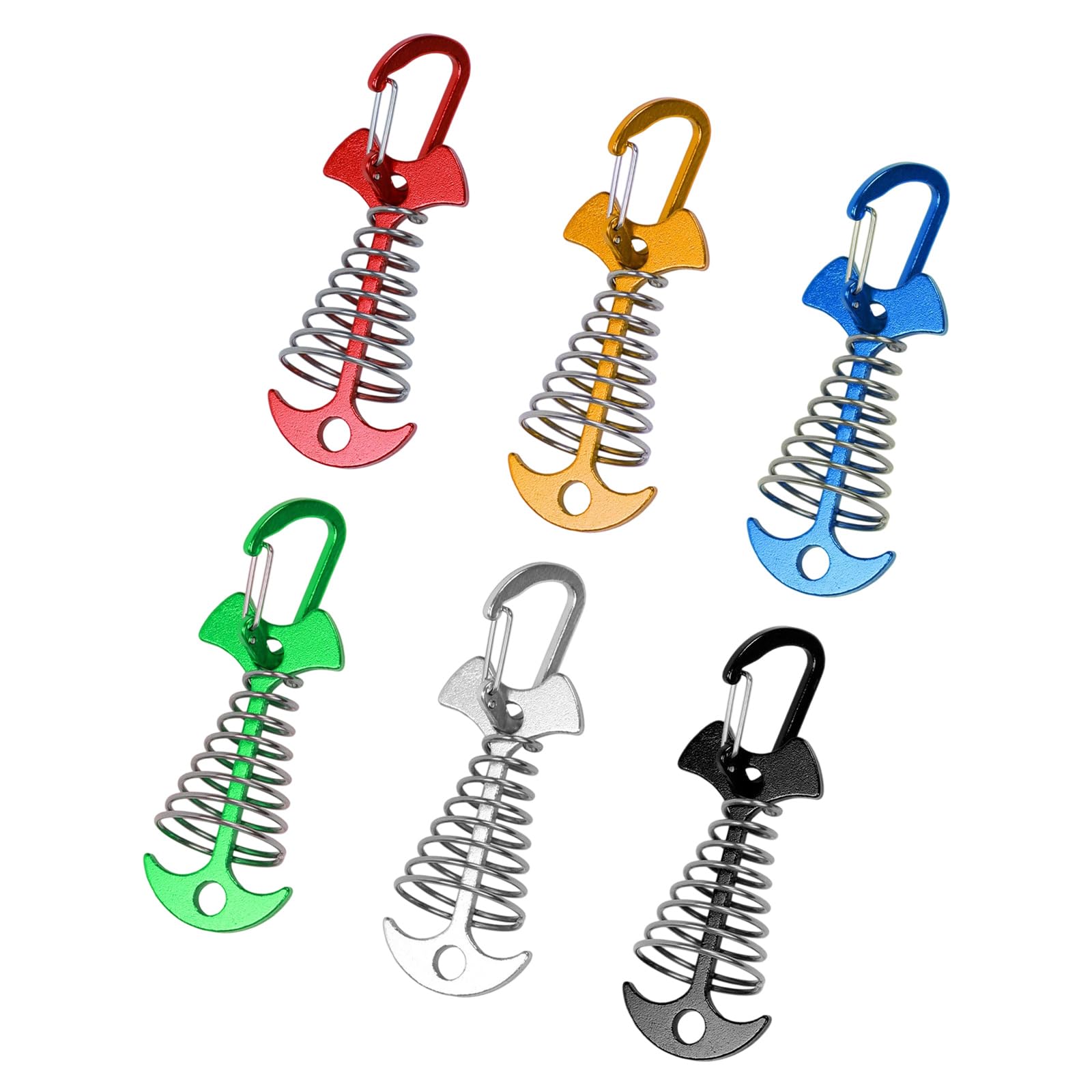 CUNZJIA 6pcs Aluminum Tent Stakes Heavy Duty Windproof Ground Pegs Multipurpose Ground Anchors for Outdoor Camping