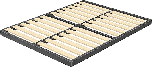 Miniatura 10 de Somier de metal Queen de 2 pulgadas con esquinas redondas, capacidad de 3000 libras, repuesto de listones de cama de perfil bajo con listones