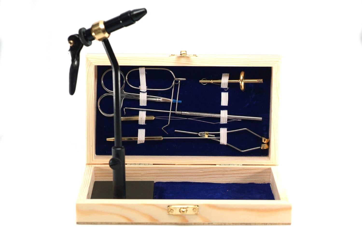 Standard Fly Tying Tool Kit with Vise, Tools, and Pedestal Base - Plus DVD Instruction Video