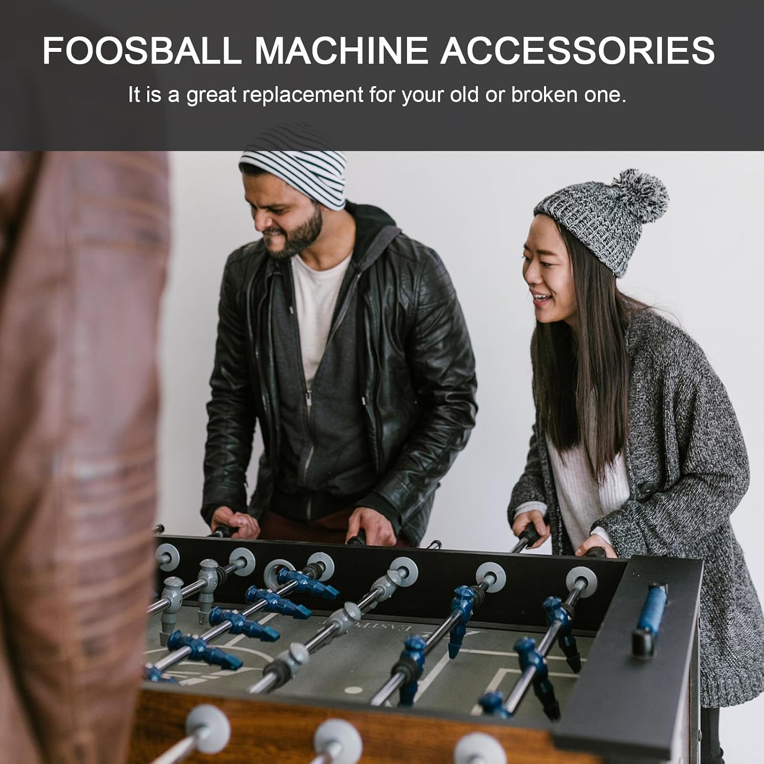 Toddmomy 10 Set Foosball Table Rod Bearings, Black Foosball Bushings, Heavy Duty Table Soccer Parts Machine Accessories for Replacement Parties and Gatherings