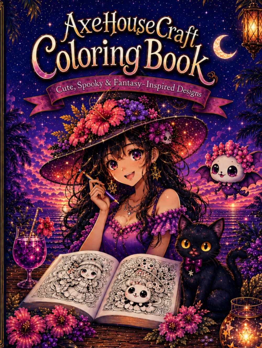 AxeHouseCraft Coloring Book: A Creative Collection of Cute, Spooky & Fantasy-Inspired Designs (AxeHouseCraft Coloring Collection)