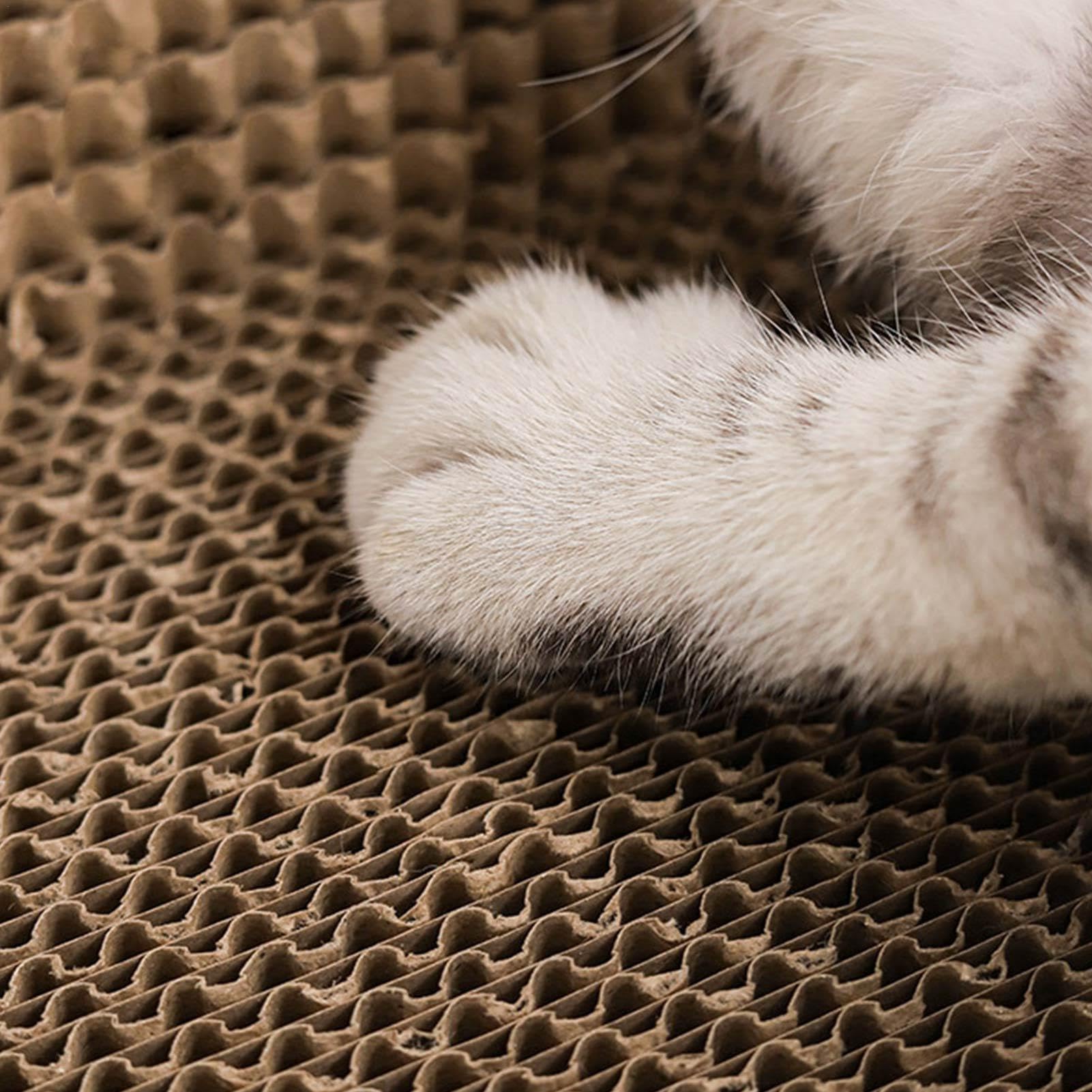 Cama antiarañazos para Gatos Ovalada – Alfombrilla antiarañazos para Gatos | de cartón ondulado, cuenco antiarañazos con hierba gata, cama antiarañazos para gatos, cojín relajante, cuna, protege